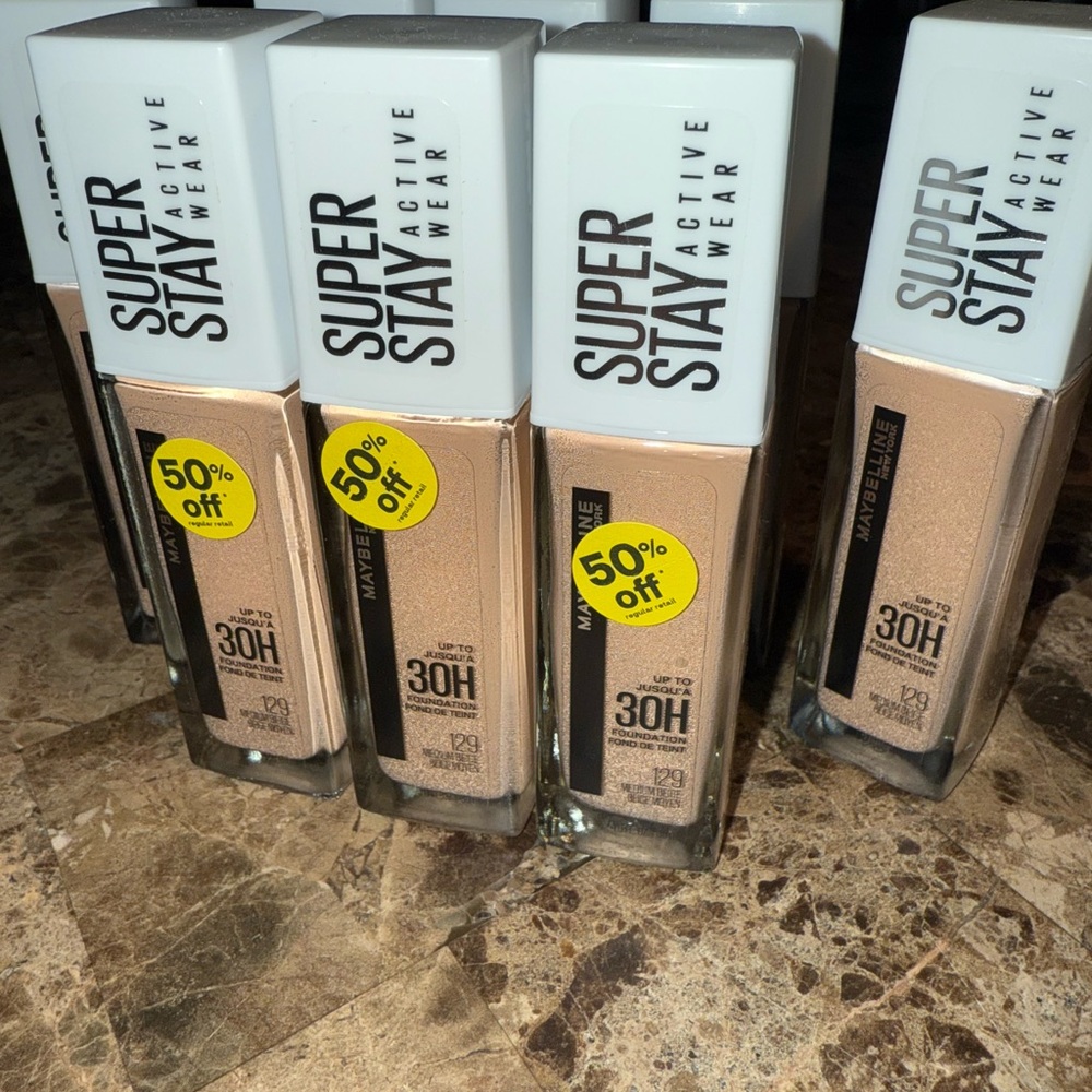 Maybelline Super Stay Active Wear Foundation shade 129 medium beige  lot of 8!